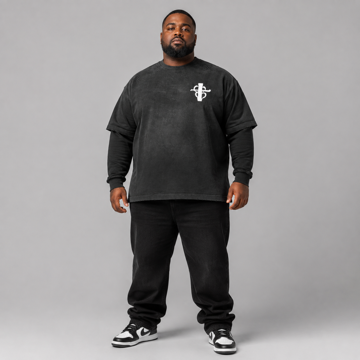 CROSS MY HEART — CMH FLAGSHIP DOUBLE-LAYER LONG-SLEEVE TEE