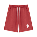 Unisex Vintage Wash cross my heart flag ship Fleece Shorts