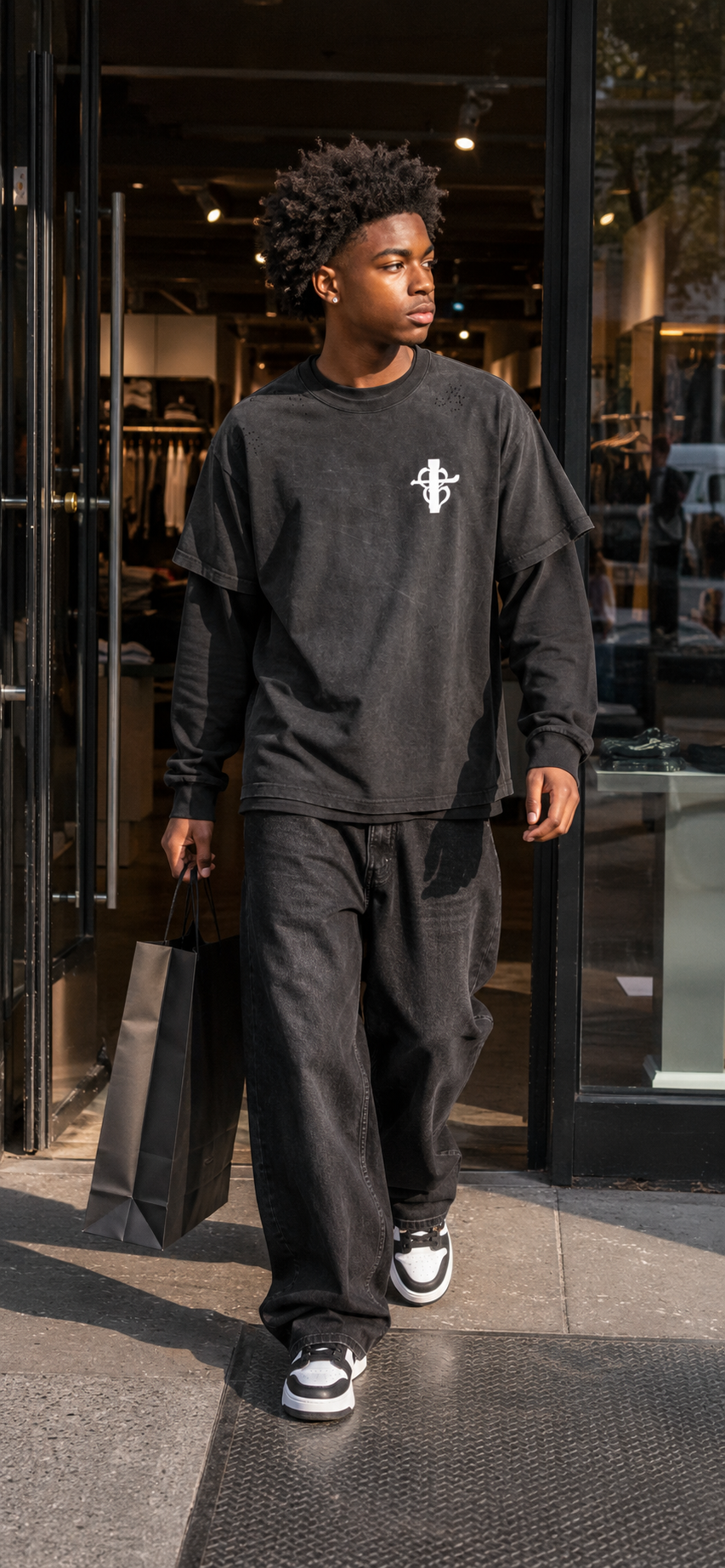 CROSS MY HEART — CMH FLAGSHIP DOUBLE-LAYER LONG-SLEEVE TEE