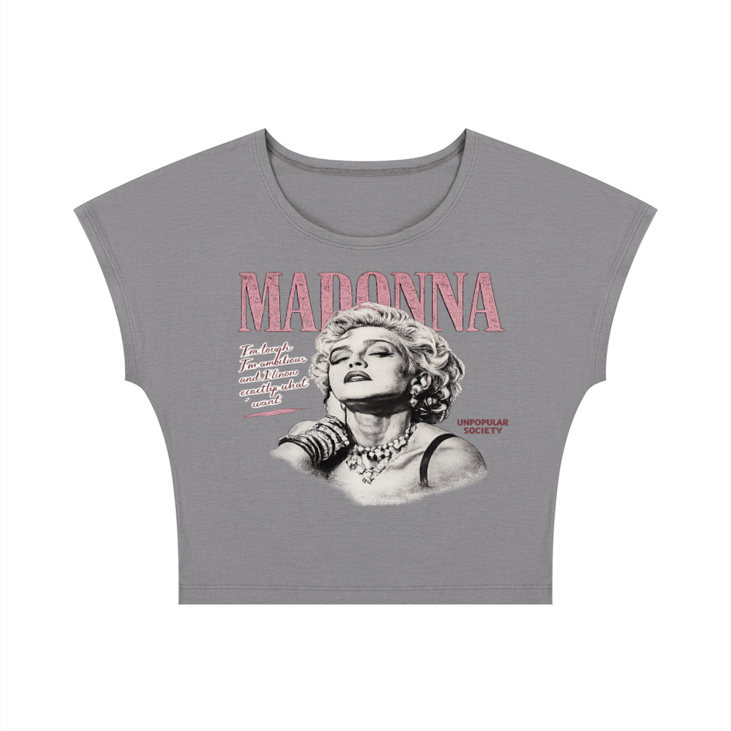Unpopular Society Madonna classic cropped tee close-up