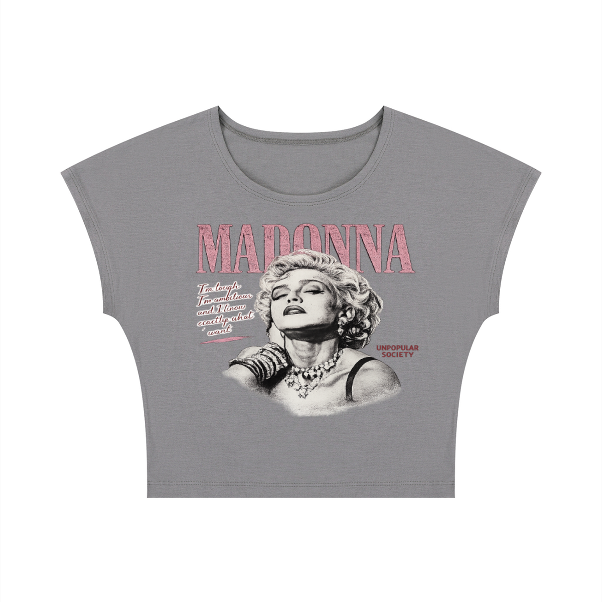 Unpopular Society Madonna classic cropped tee close-up