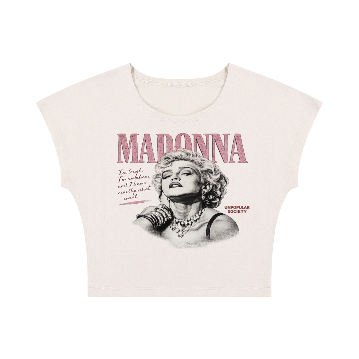 Unpopular Society Madonna classic cropped tee garment detail