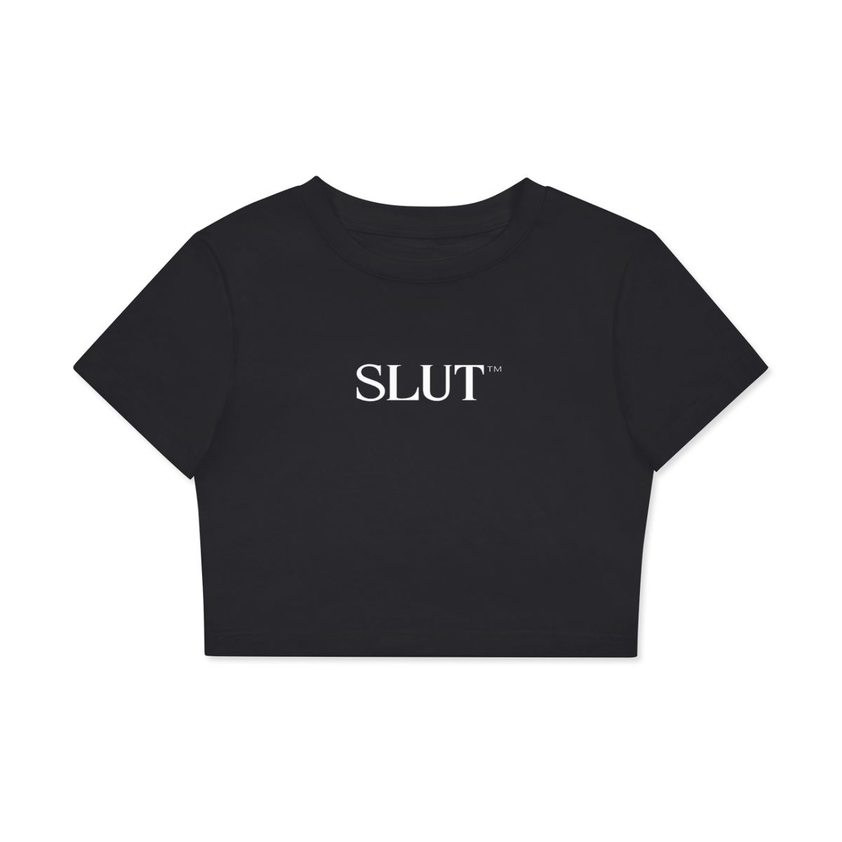 Fitted Crop Cotton SLUT Tee