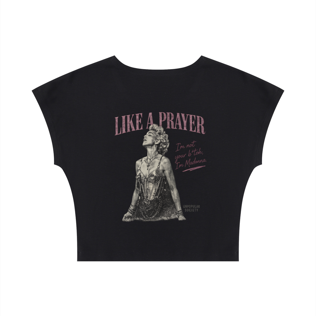 Women's Slim Crop T-Shirt Madonna graphic tee shirts