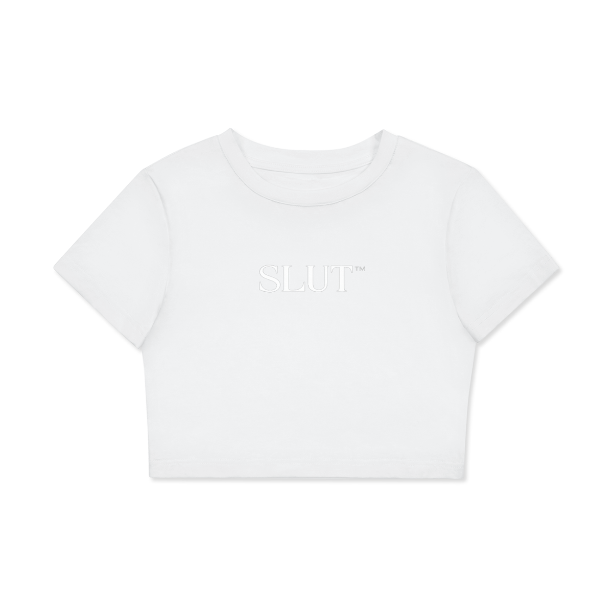 Fitted Crop Cotton SLUT Tee