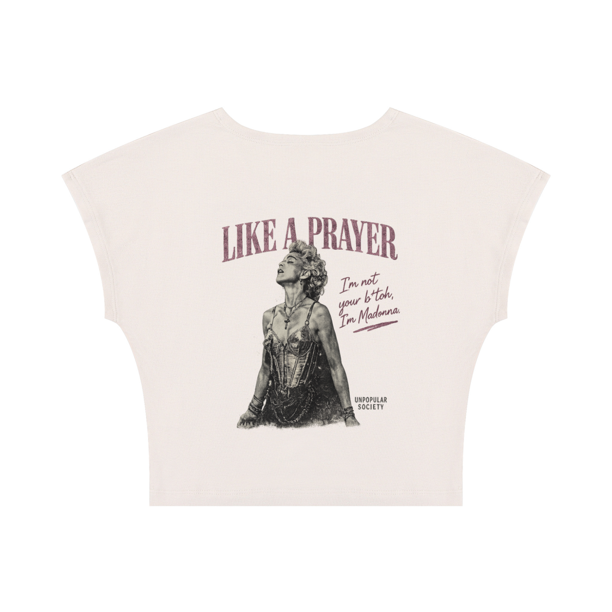 Women's Slim Crop T-Shirt Madonna graphic tee shirts