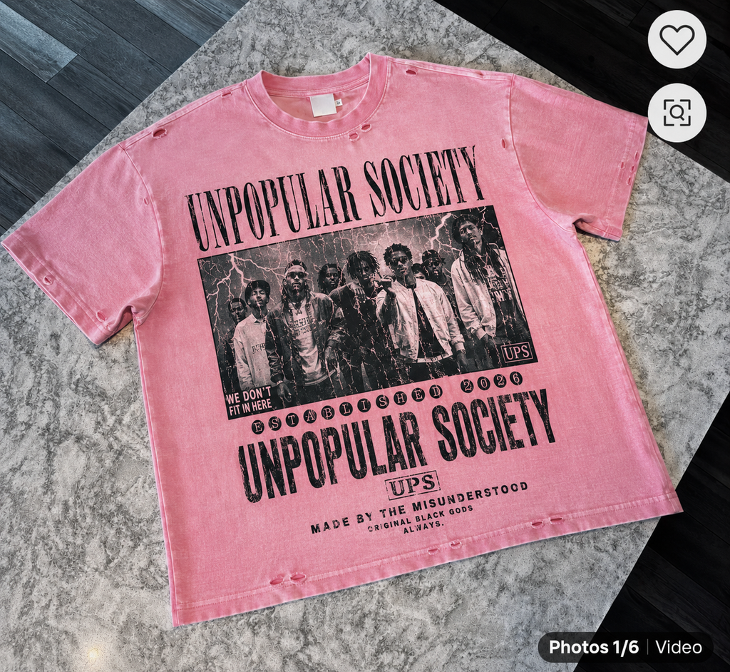 UNPOPULAR SOCIETY™ — “WE DON’T FIT IN HERE” VINTAGE DISTRESSED TEE
