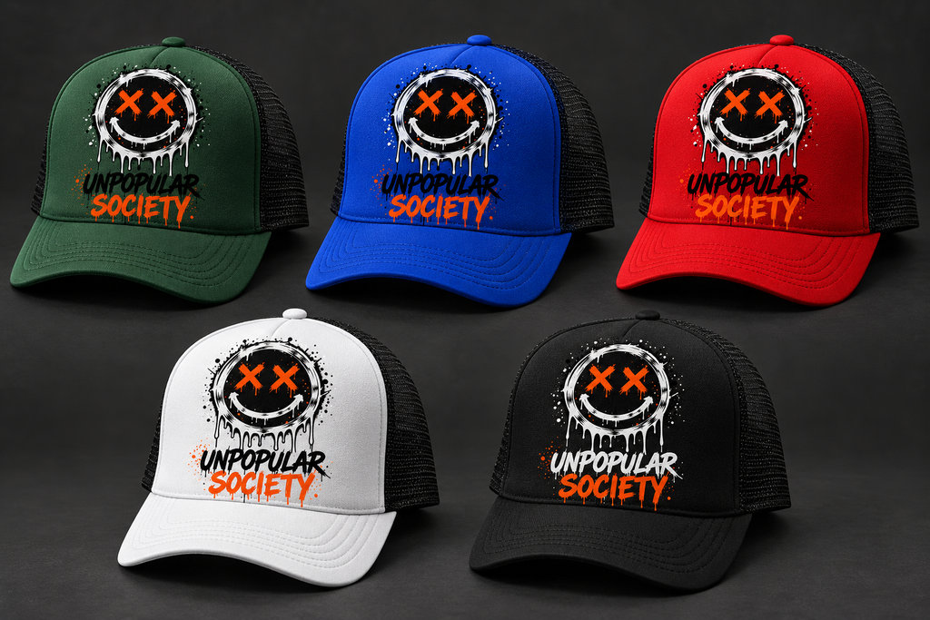 UNPOPULAR SOCIETY SUBLIMATION TRUCKER HAT