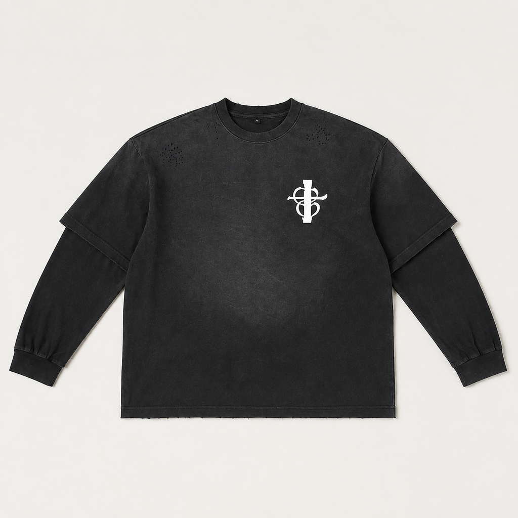 CROSS MY HEART — CMH FLAGSHIP DOUBLE-LAYER LONG-SLEEVE TEE
