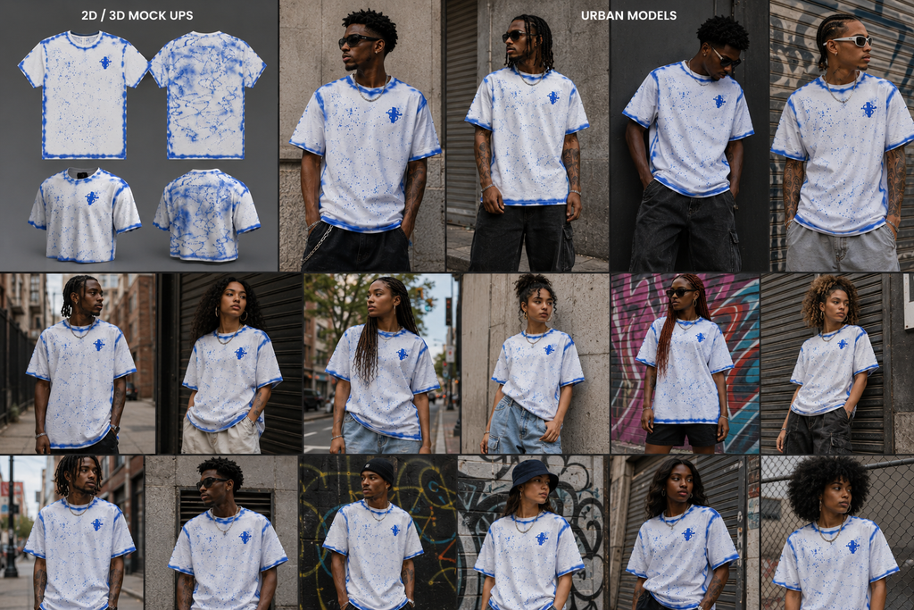 Cross My Heart™ Blue Halo Splatter Tee — One of a Kind