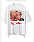Sex Sales — Distressed White Tee