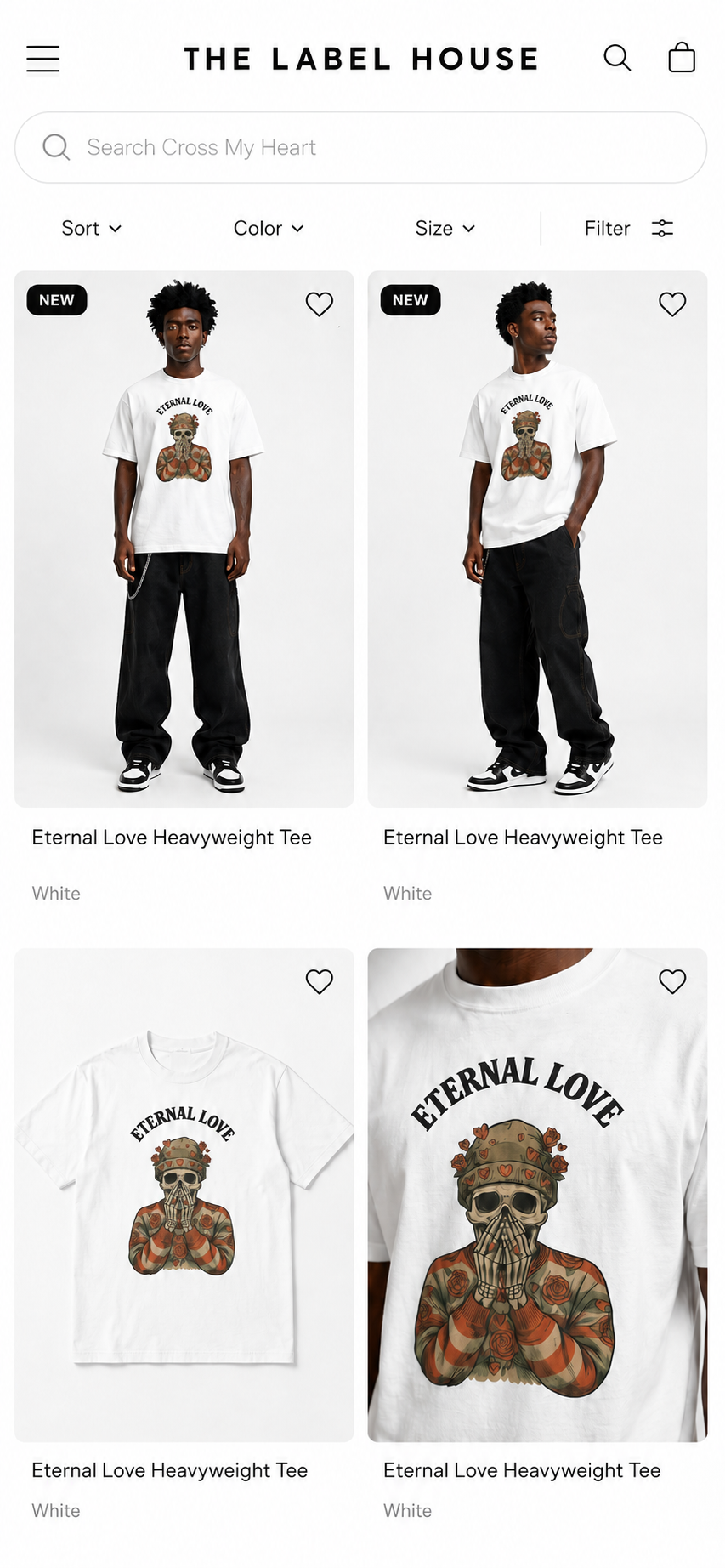 Cross my heart eternal love tee