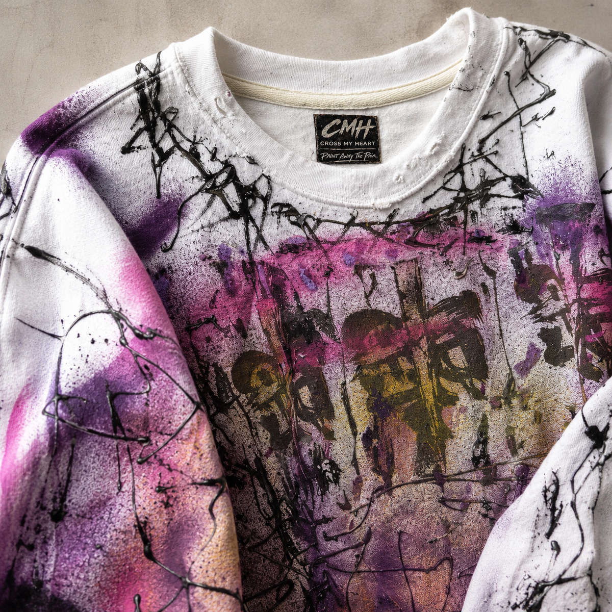 CROSS MY HEART — “PAINT AWAY THE PAIN” 1-OF-1 LONG-SLEEVE