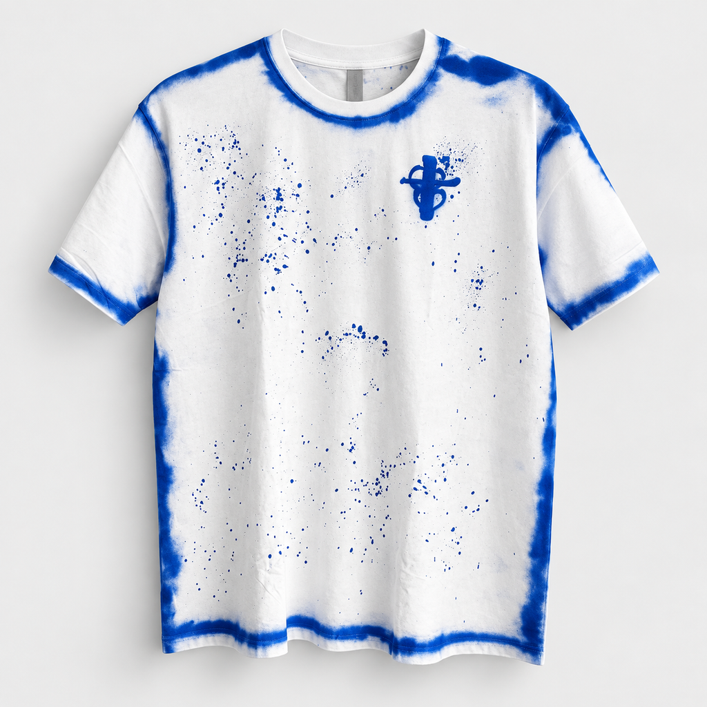 Cross My Heart™ Blue Halo Splatter Tee — One of a Kind