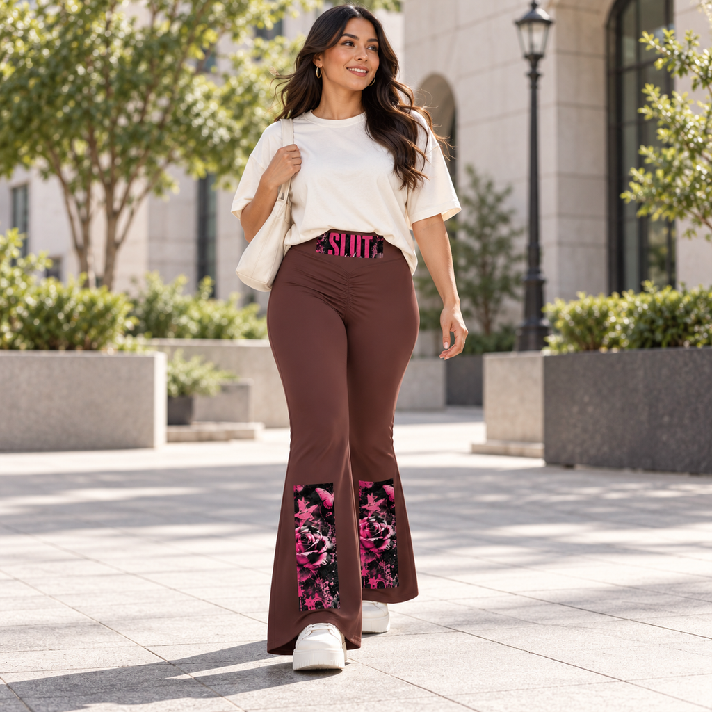 SLUT  Floral Flare Leggings  Strong  Liberated  Unapologetic Thriving