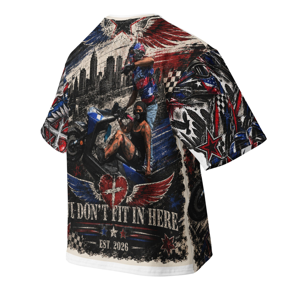 Unpopular society speed racer Oversized cotton t-shirt