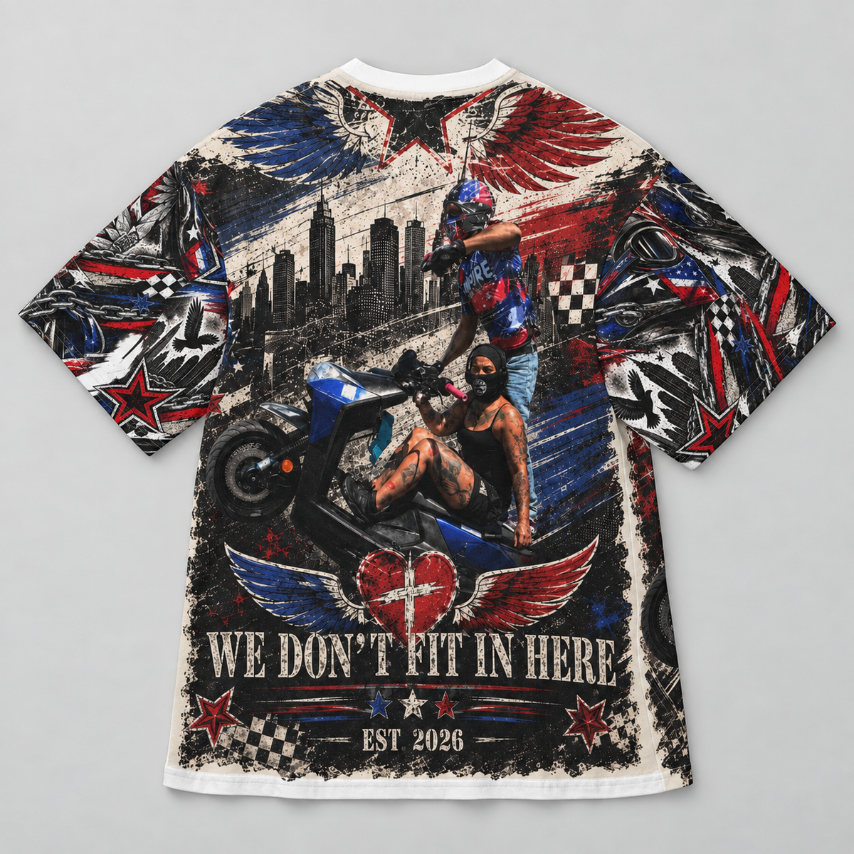 Unpopular society speed racer Oversized cotton t-shirt