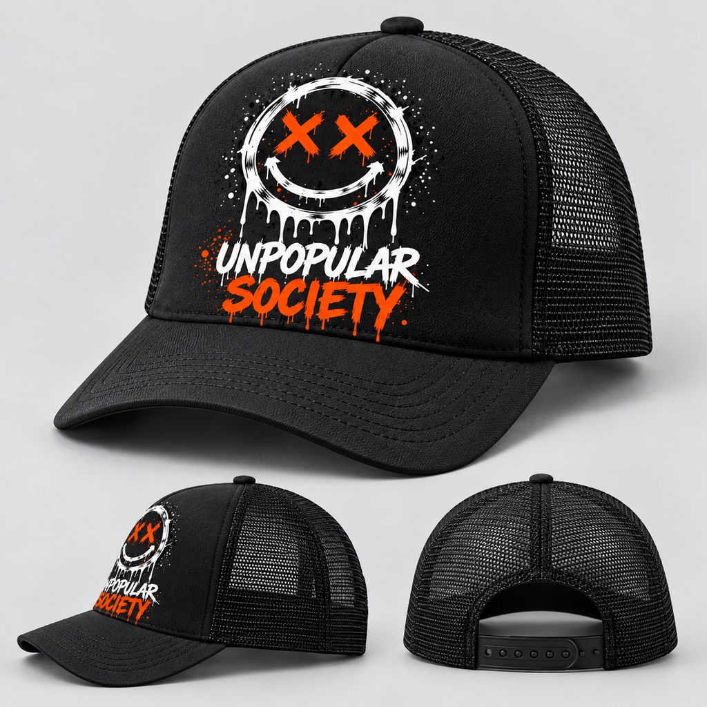 UNPOPULAR SOCIETY SUBLIMATION TRUCKER HAT