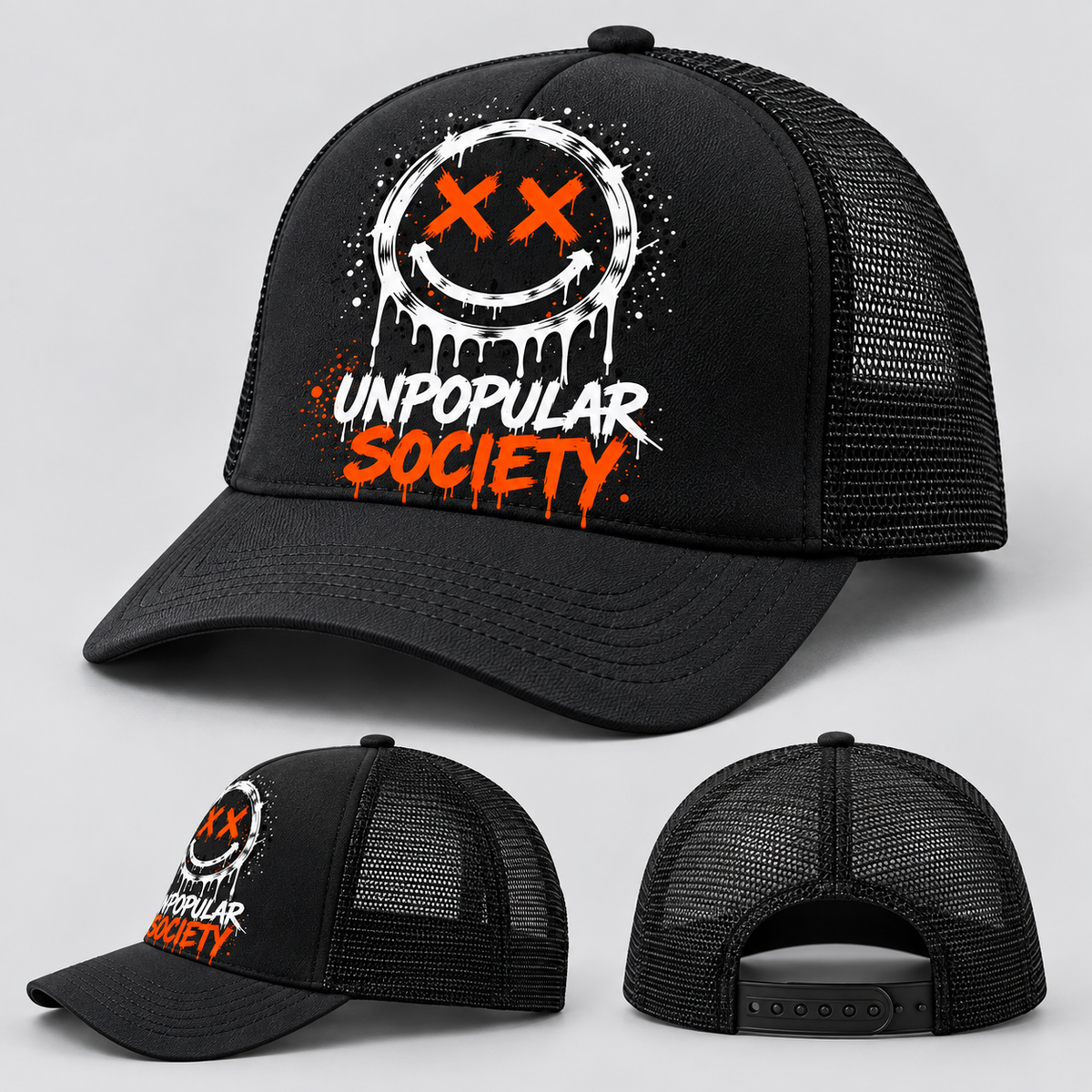 UNPOPULAR SOCIETY SUBLIMATION TRUCKER HAT