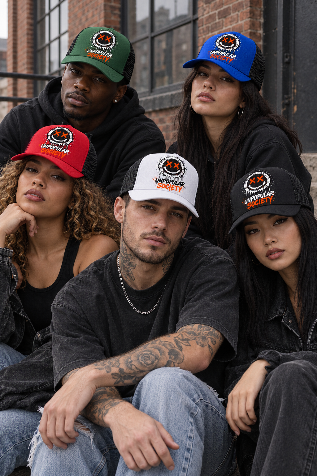 UNPOPULAR SOCIETY SUBLIMATION TRUCKER HAT