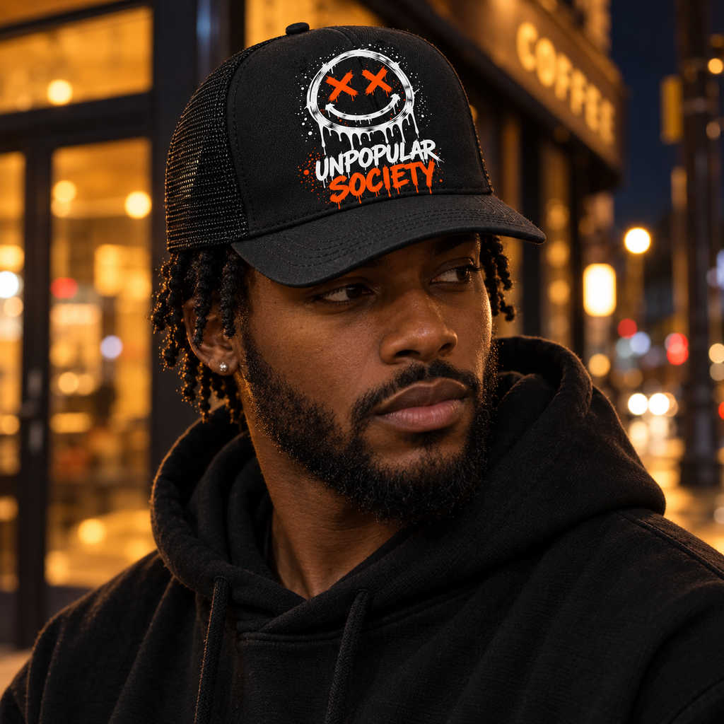 UNPOPULAR SOCIETY SUBLIMATION TRUCKER HAT