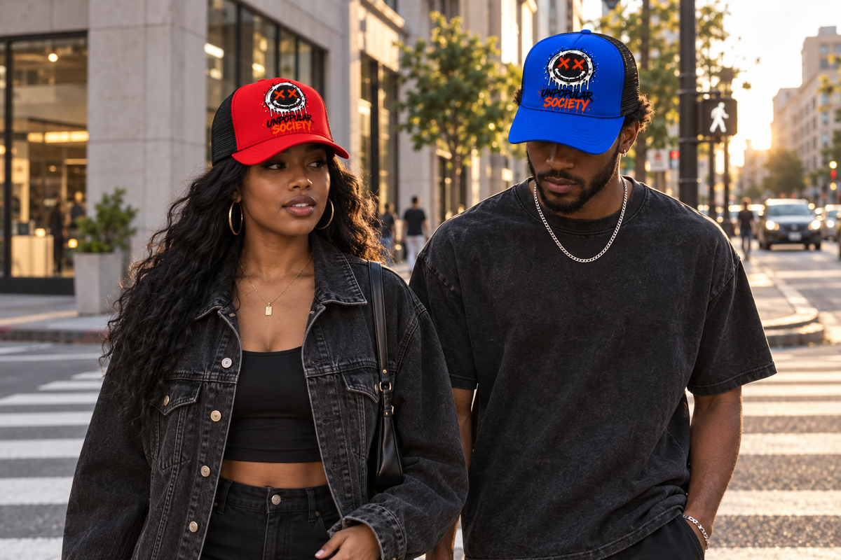 UNPOPULAR SOCIETY SUBLIMATION TRUCKER HAT