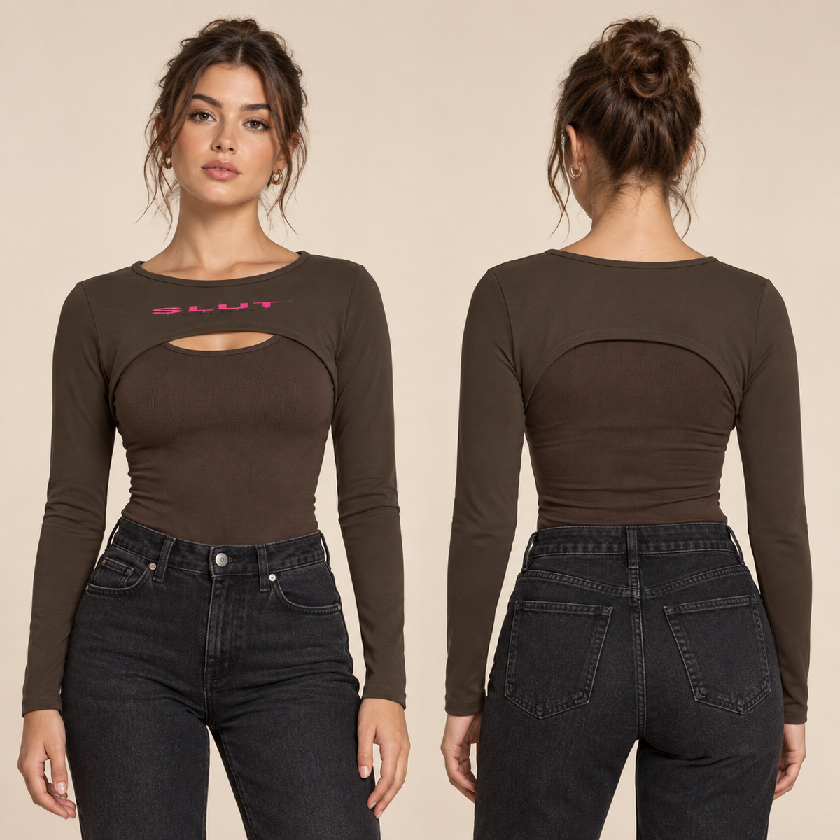 Women’s Cutout Long Sleeve Yoga Shrug