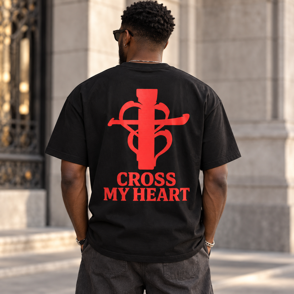 Cross my heart Tee Red Flag ship mark