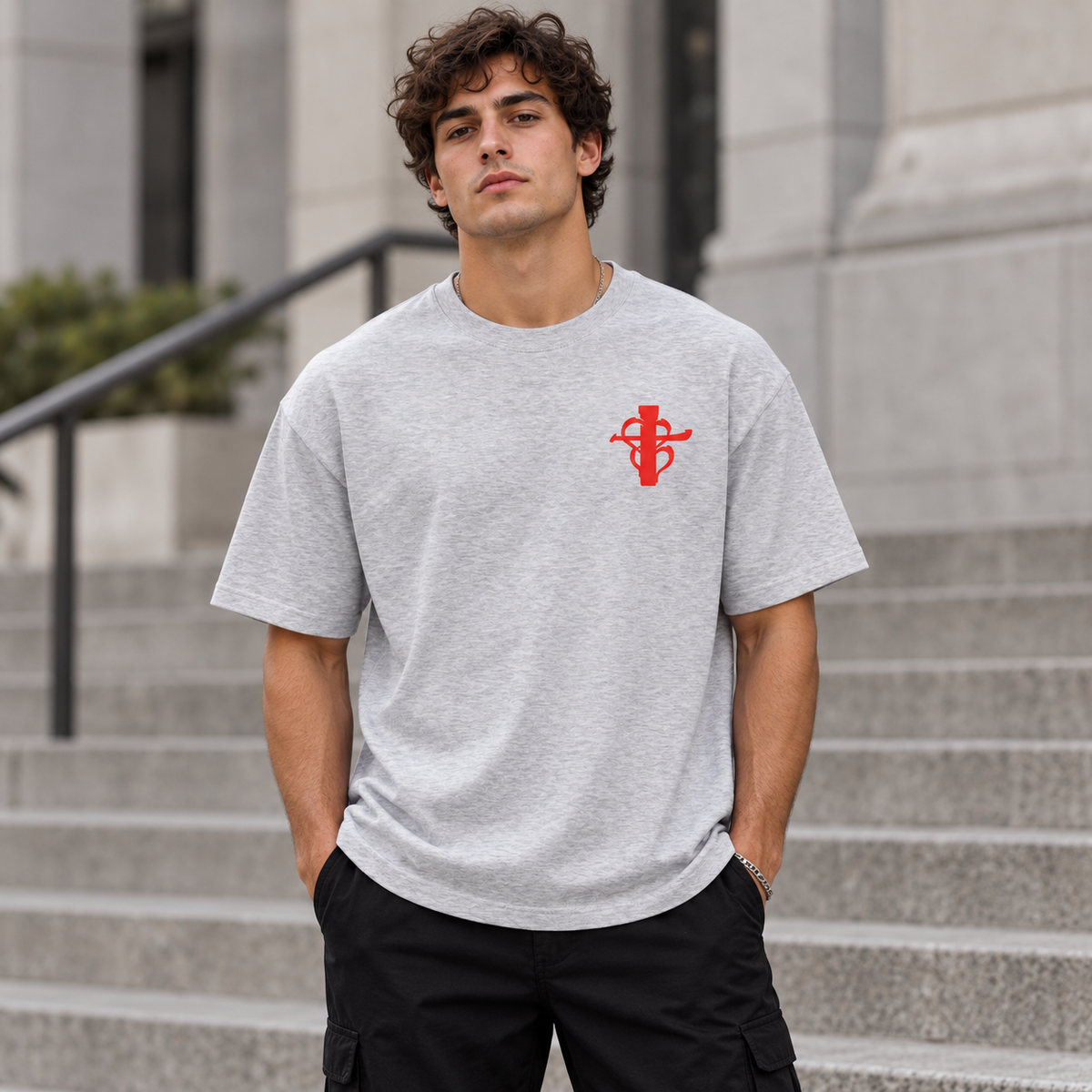 Cross my heart Tee Red Flag ship mark