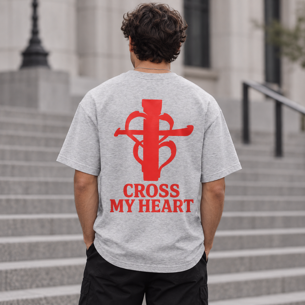 Cross my heart Tee Red Flag ship mark