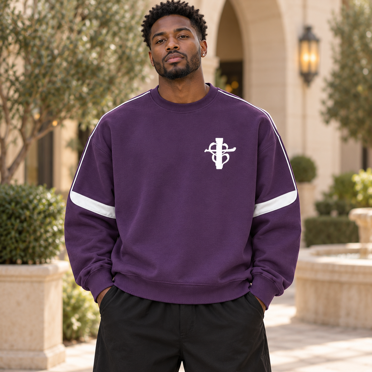 Cross My Heart  Reflective Crewneck