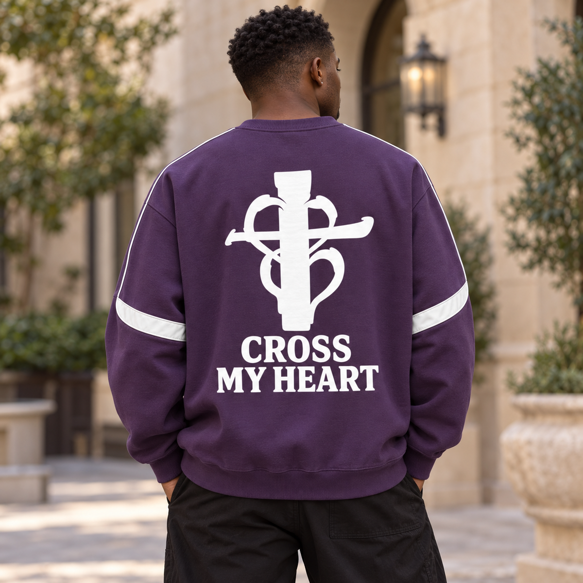 Cross My Heart  Reflective Crewneck