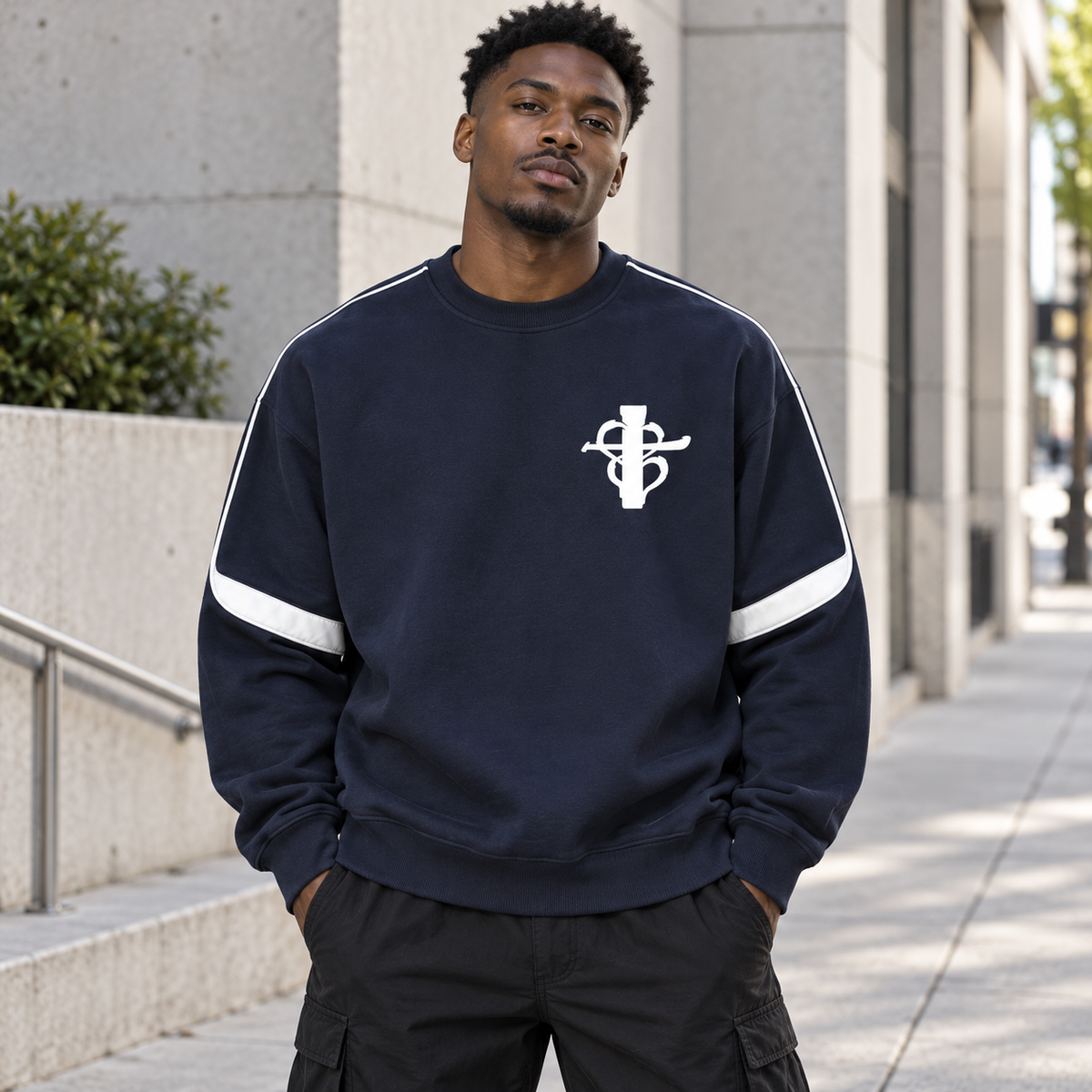 Cross My Heart  Reflective Crewneck