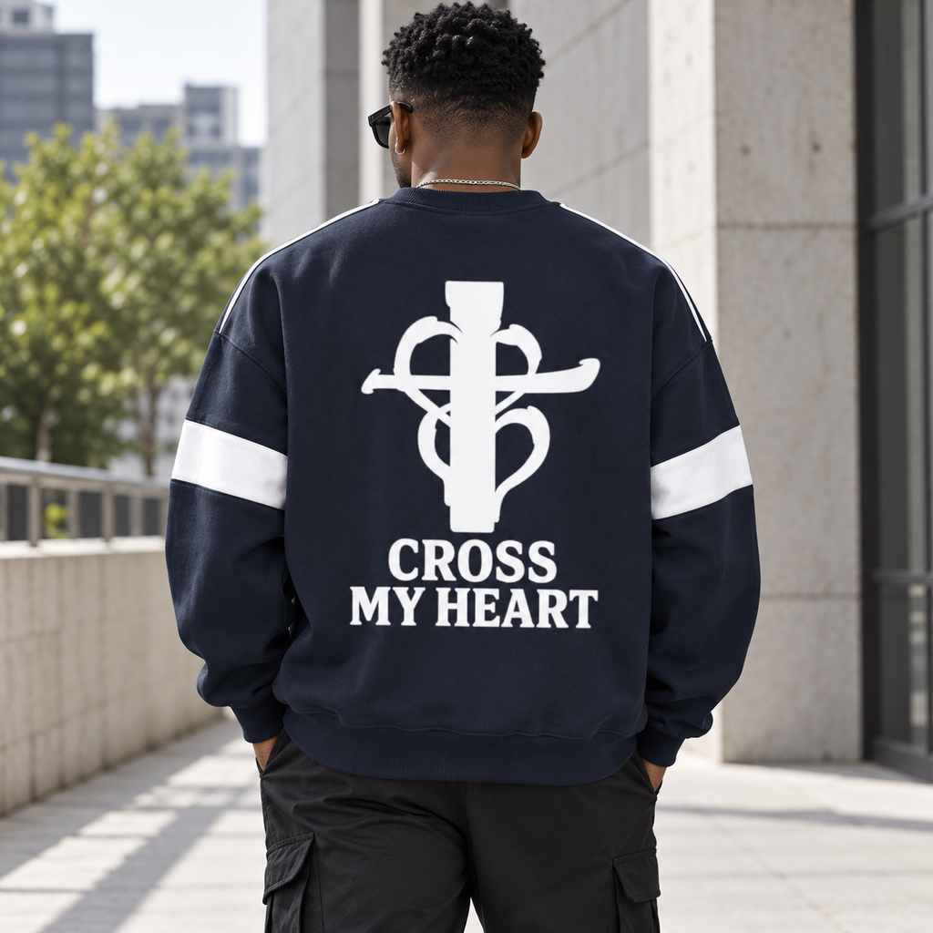 Cross My Heart  Reflective Crewneck