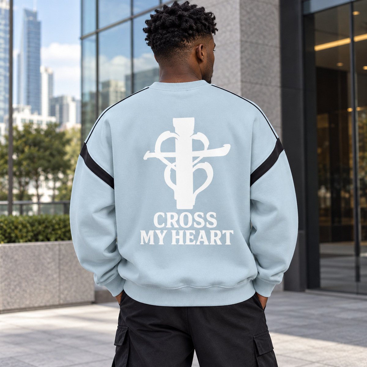 Cross My Heart  Reflective Crewneck