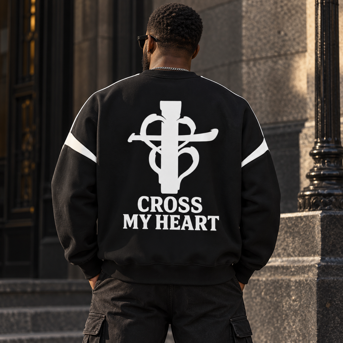 Cross My Heart  Reflective Crewneck
