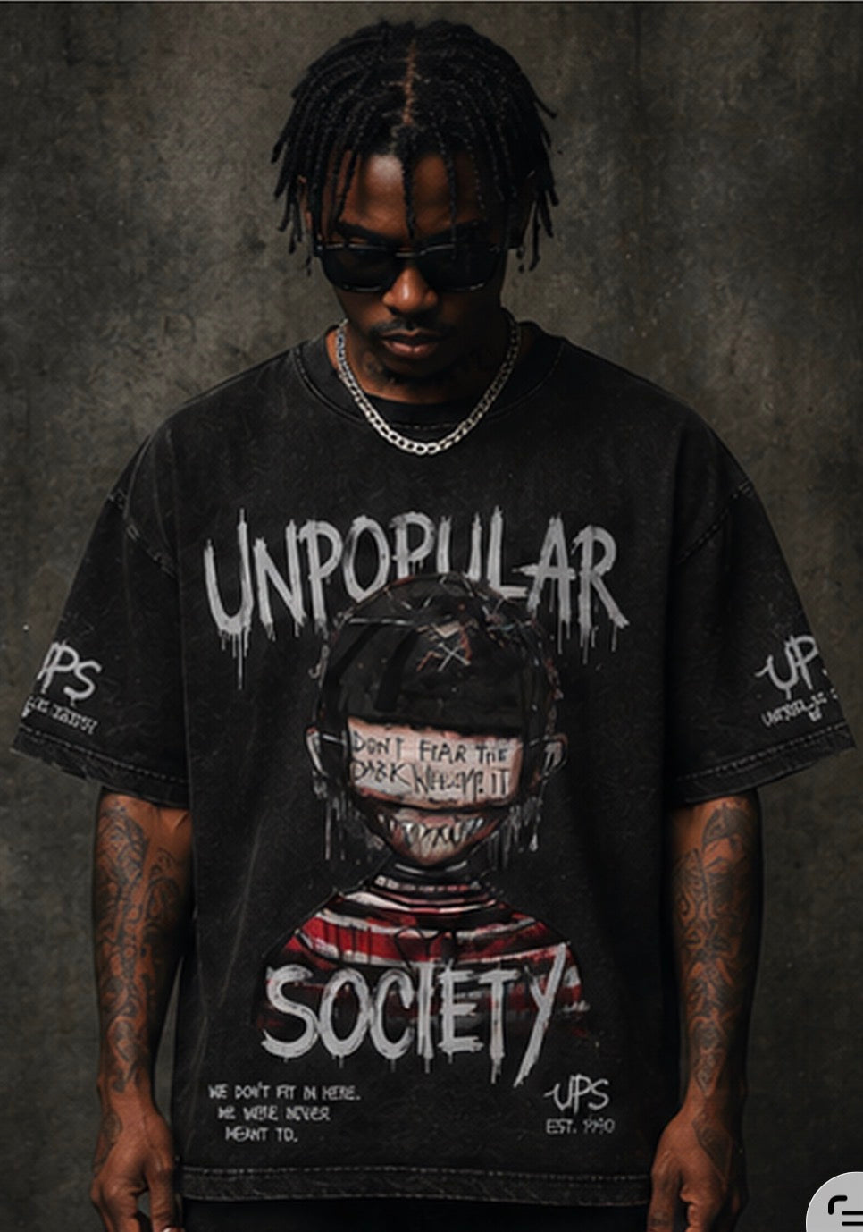 The Unpopular Society™ Don’t Fear the Dark Heavyweight Tee