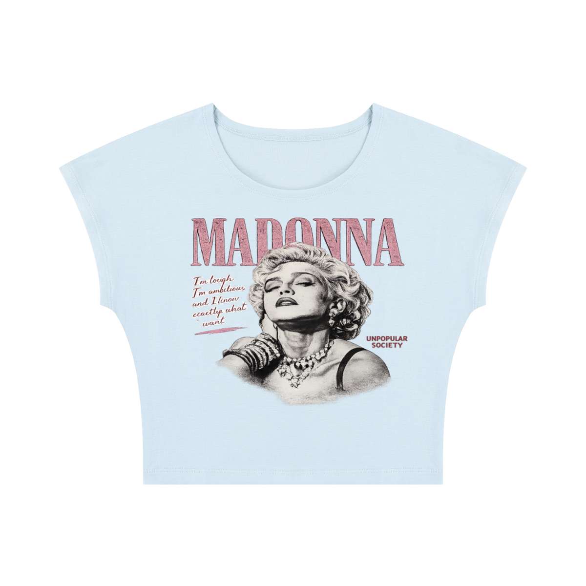 Women's Slim Crop T-Shirt Madonna graphic tee shirts