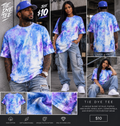 Lightweight tie dye tee model photos - $10