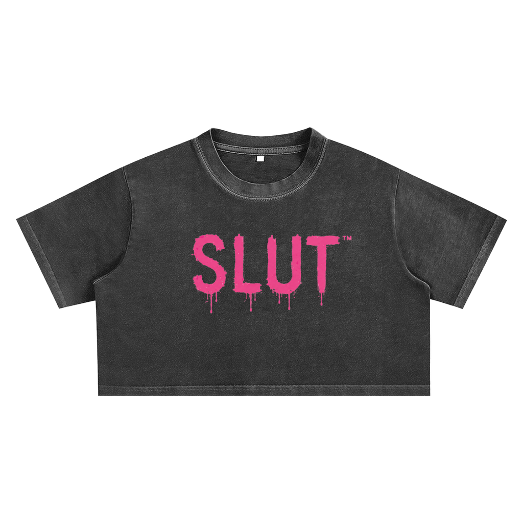 Snow Washed Crop Top slut tee
