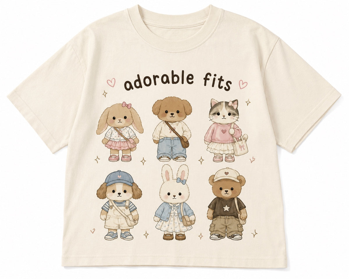 Adorable Fits Character Crew kids tee