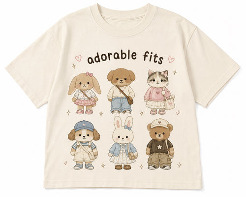 Adorable Fits Character Crew kids tee