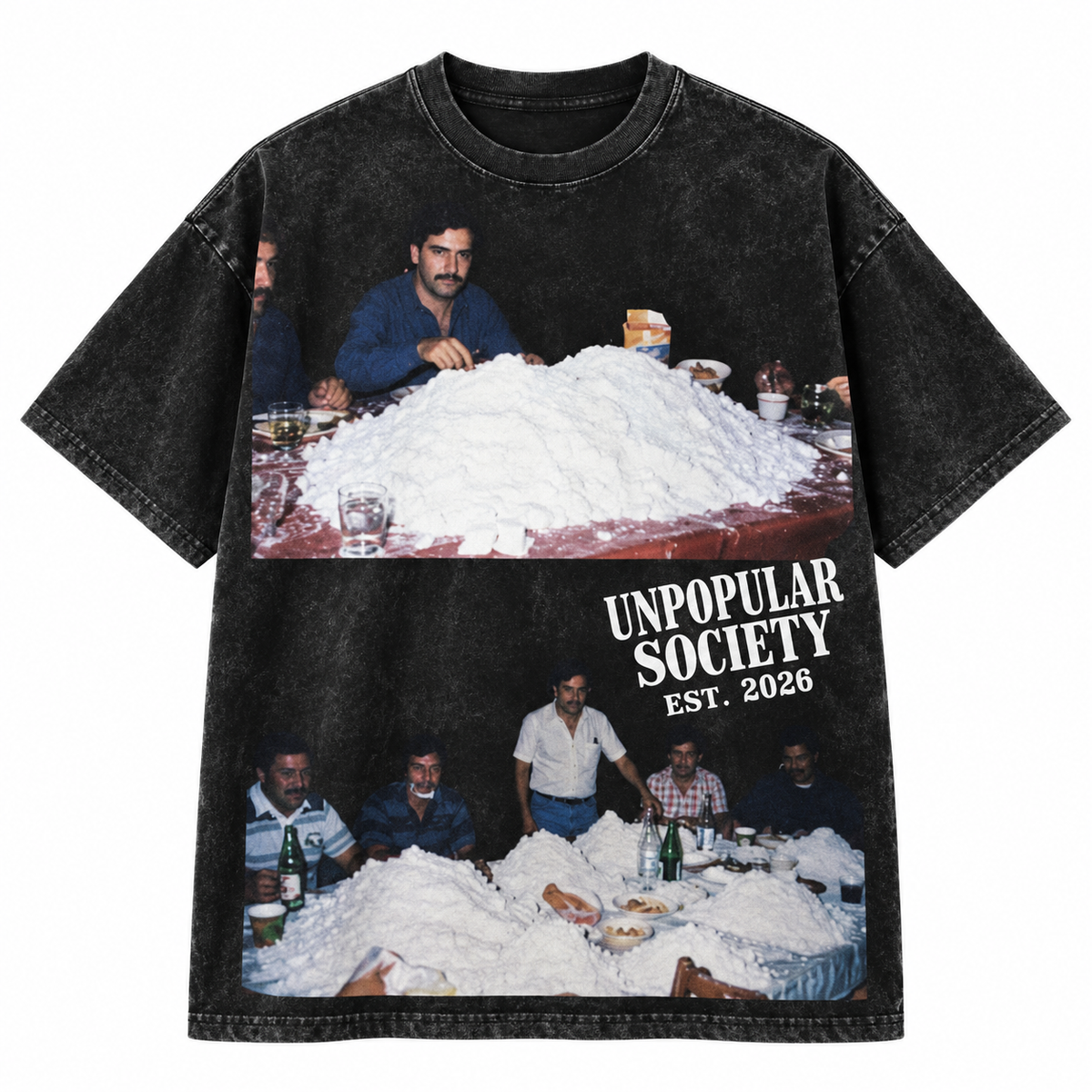Unpopular Society The Table Archive acid-wash tee product view