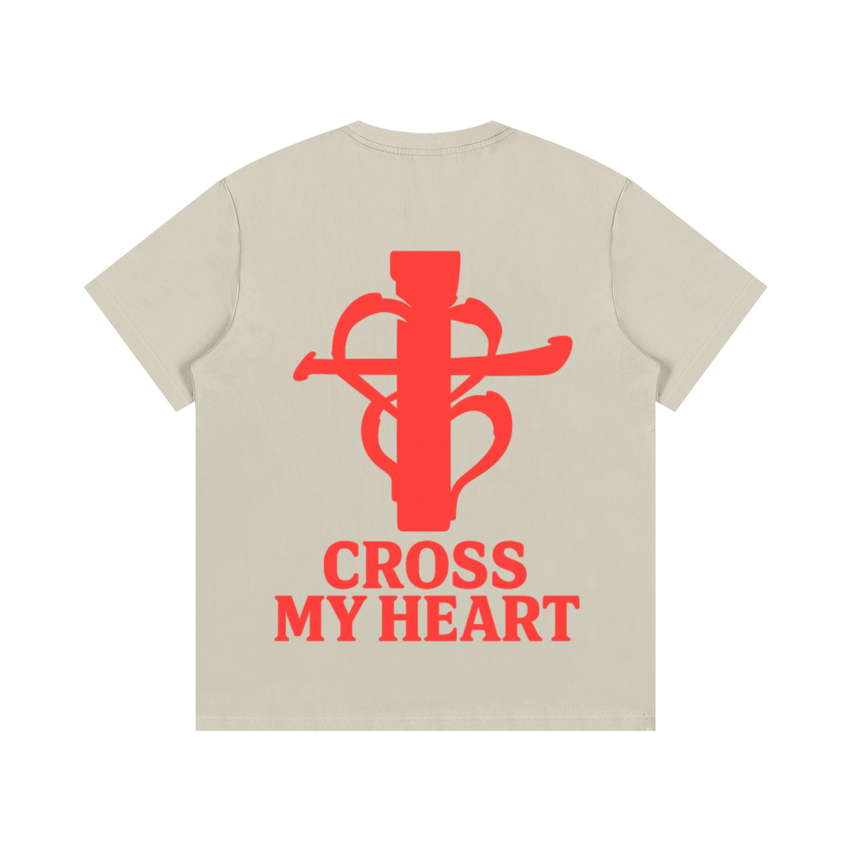 Cross my heart Tee Red Flag ship mark