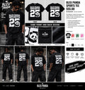 Bleu Panda Sports Tee black product and model photos