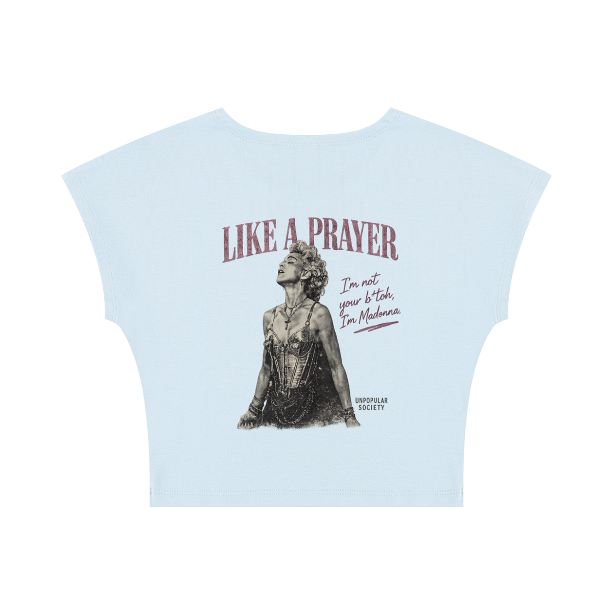 Women's Slim Crop T-Shirt Madonna graphic tee shirts