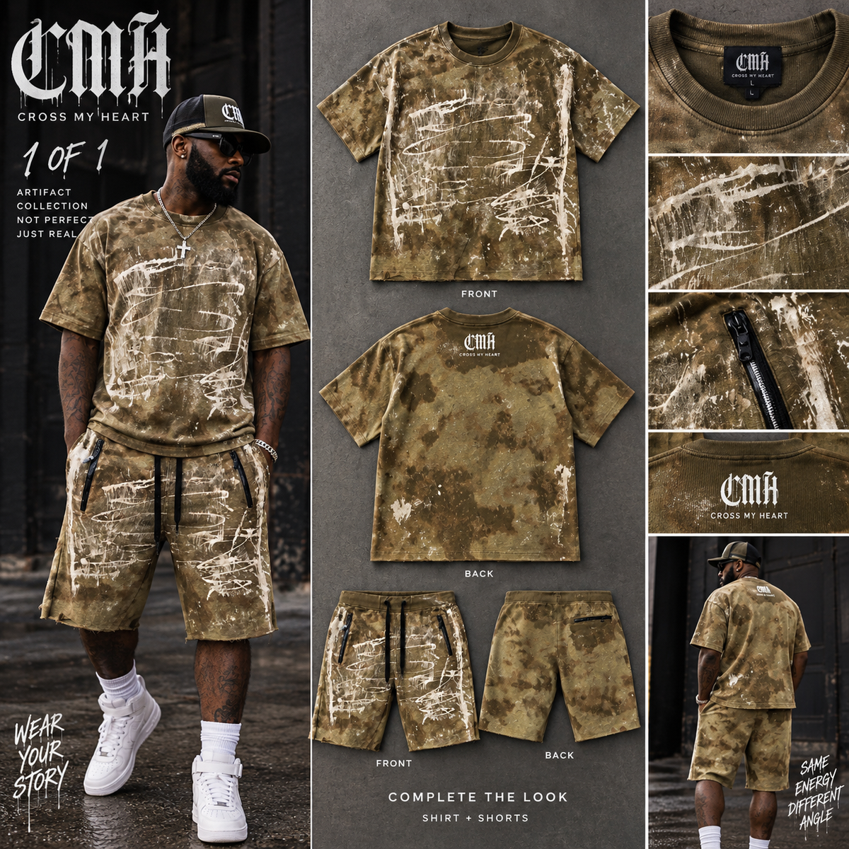 CMH Artifact hand-finished shirt and shorts lookbook