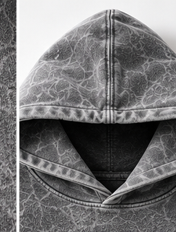 Cross My Heart hoodie hood detail without drawstrings