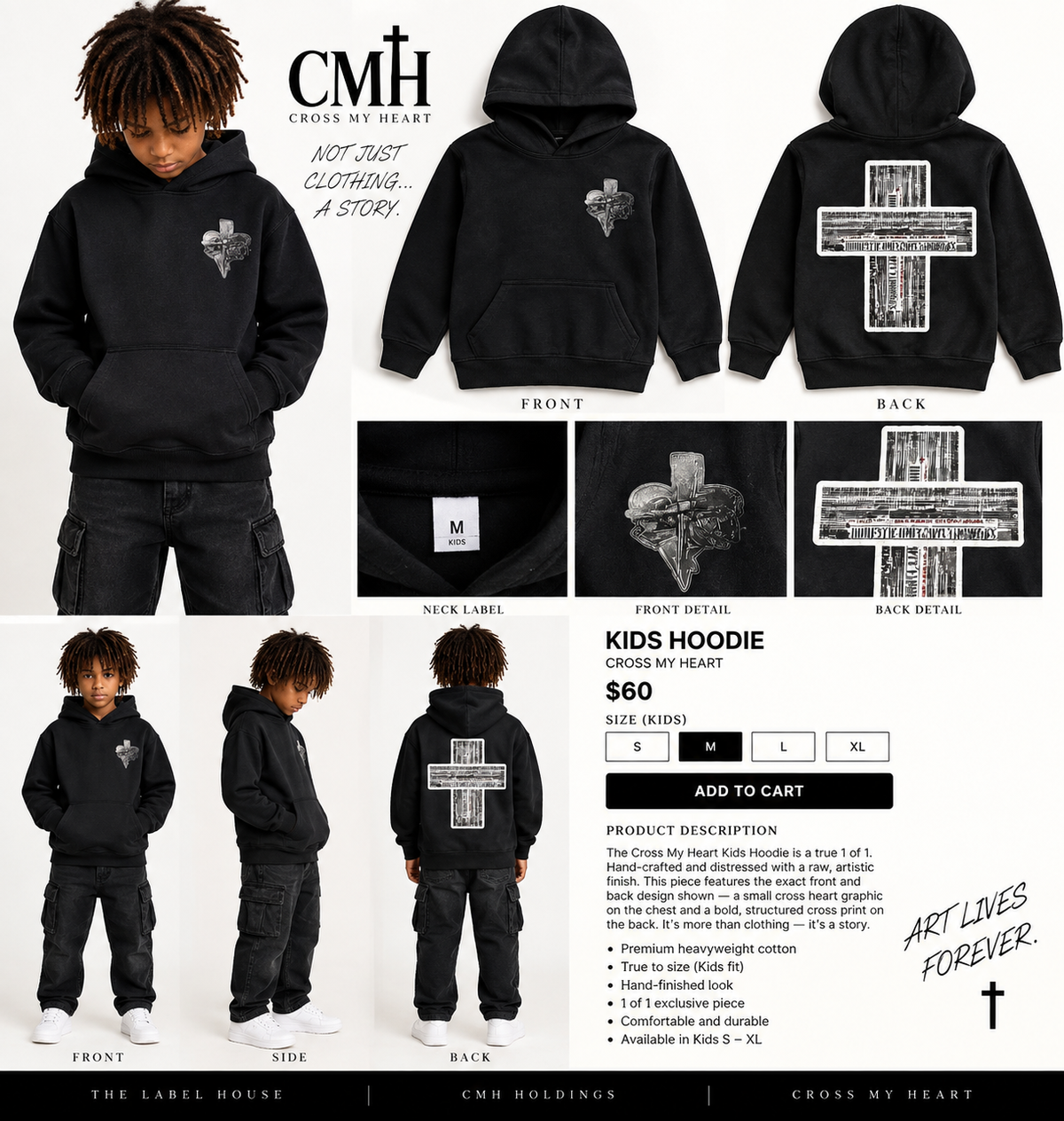 Cross My Heart kids hoodie lookbook