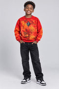 CMH Kids Red Splatter Crewneck worn by model